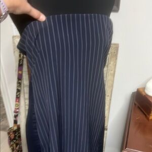 Express Blue Strapless Sheath Dress for Work